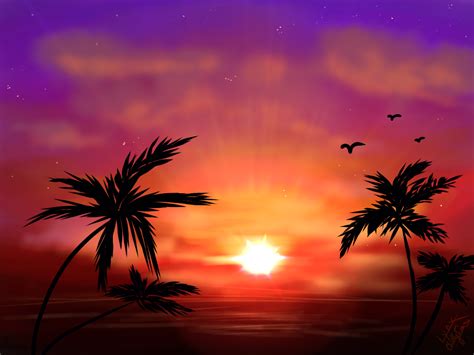 Sunset paradise by chillyfizz on DeviantArt