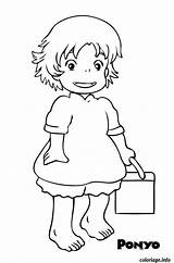Coloriage Ponyo Petite Fille Dessin A Imprimer Coloring Books Studio  sketch template