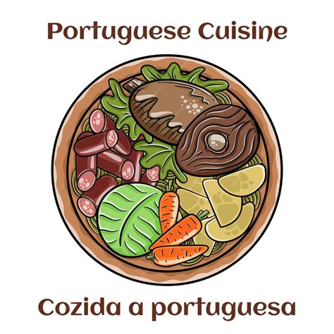 Premium Vector | Cozido a portuguesa traditional portuguese dish with pork beef chicken potatoes ...