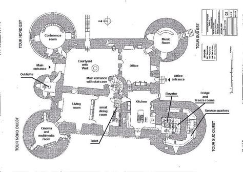 Floor Plan of Ground Level | Medieval Castle de Montbrun, Dournazac, Haute-Vienne, France ...