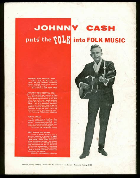 Johnny Cash Authentic Signed 8x10.5 Mid-1960s UK Souvenir Program BAS #B00987 | eBay