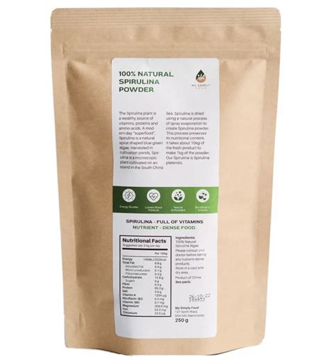 100% Natural Spirulina Powder - My Simply Food