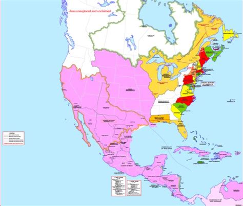 Hisatlas - Map of North America 1763-1781