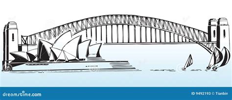 Sydney harbour bridge editorial stock photo. Image of illustrated - 9492193