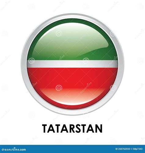 Round flag of Tatarstan stock illustration. Illustration of geography - 260762033