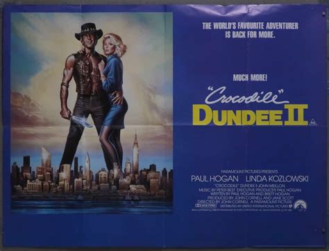 Crocodile Dundee 2 Original Movie Poster UK quad 40"x30" - Simon.Dwyer ...