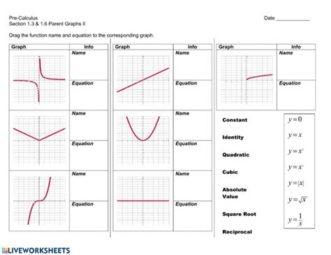 Function Parent Graph Worksheet – Function Worksheets