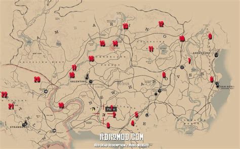 RDR2 Dinosaur Bones | Red Dead Redemption 2 Dinosaur Bones | Map