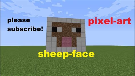 Minecraft Sheep Face Pixel Art