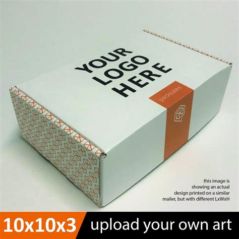 box packaging 10x10x3 inch mailers printed with your logo/artwork, great for beauty items like ...