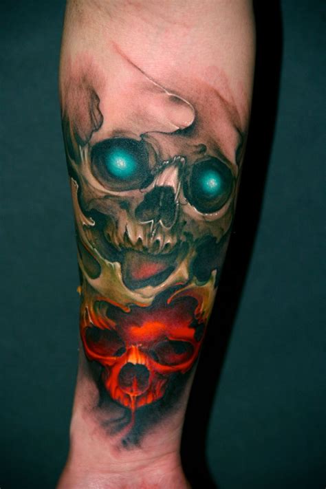 Realistic Skull Tattoo 2013