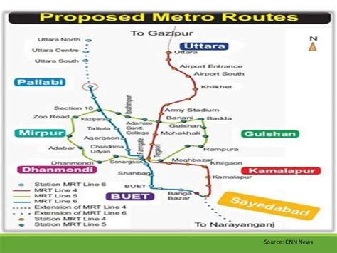 Dhaka Metro Rail Route Map