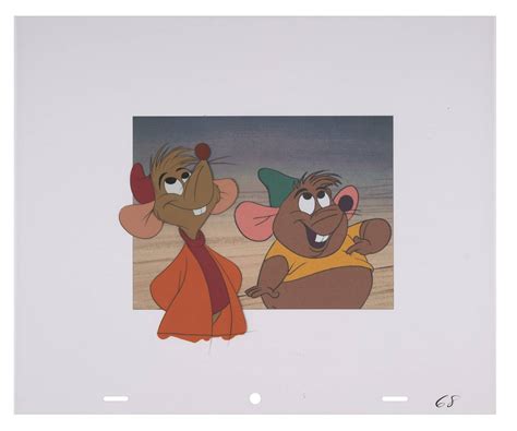 A Production Cel Of Jaq From "cinderella." Auction