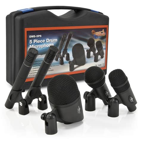 5 Piece Drum Mic Set with Carry Case by Gear4music - Box Opened at ...