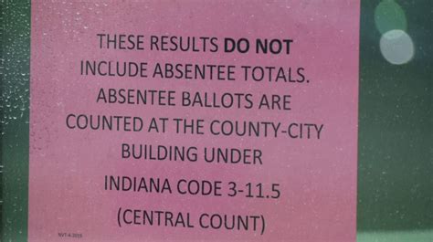 Indiana Primary Election Results Not Expected For Days