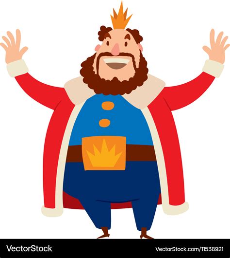 King cartoon character Royalty Free Vector Image