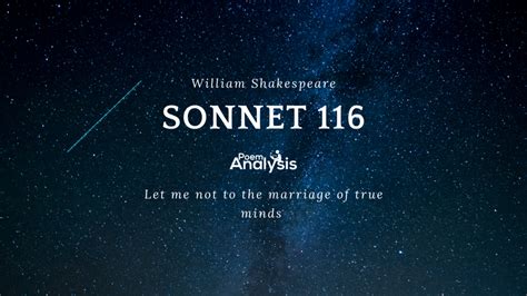 Shakespeare's Sonnet 116: Let me not to the marriage of true minds ...