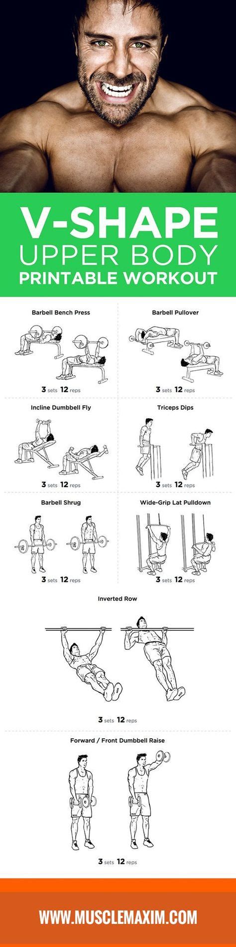 6 Best Workouts to get the ‘V’ shaped body | Upper body workout plan ...