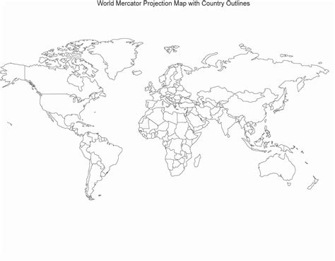 World Map Coloring Page Pdf | World map outline, Blank world map