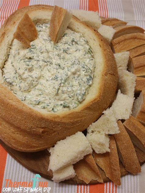 ThermoFun - Cob Loaf Spinach Dip Recipe | ThermoFun | Thermomix Recipes ...