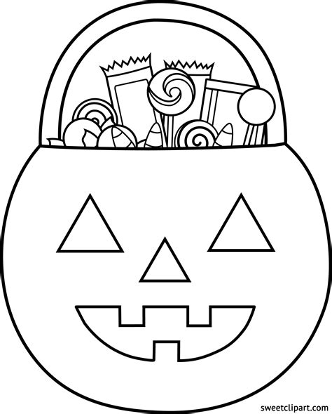 Halloween Candy Coloring Page