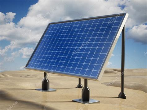 Solar panel on the desert Stock Photo by ©destinacigdem 55291969