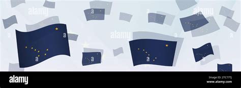 Alaska flag-themed abstract design on a banner. Abstract background ...