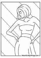 Fashion Coloring Pages For Girls Printable Home sketch template