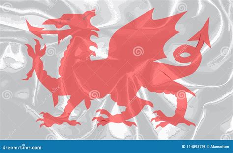 Welsh Dragon Grunge Silk Flag Stock Vector - Illustration of national, kingdom: 114898798