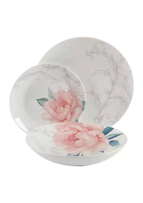 Martha Stewart Peony 12 Piece Dinnerware Set | belk