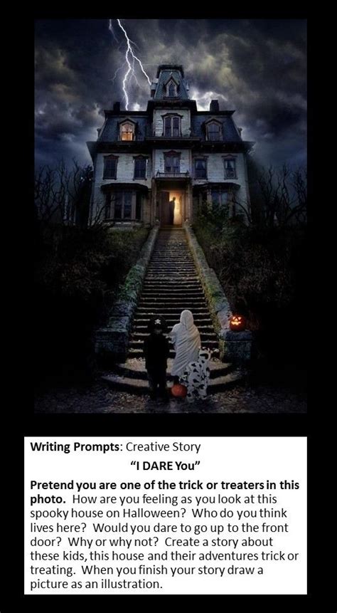 picture writing prompt: creative story | Halloween haunted houses ...