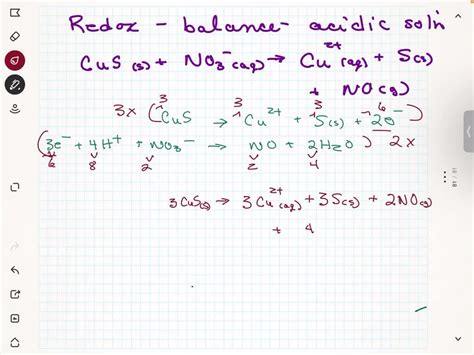 SOLVED: 2. [6 marks] Balance the following redox equation in acidic ...