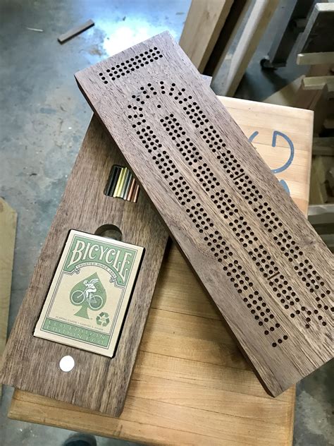 Buy a Custom Cribbage Board With Internal Peg And Card Storage, made to ...