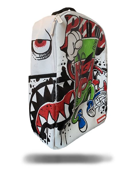 THE SPRAYGROUND DIY WHITE BACKPACK (VEGAN LEATHER & INNER MONEY LINING – SPRAYGROUND®