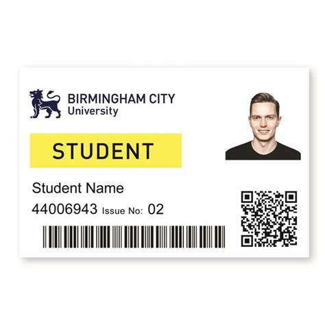 Replacement Student Id Card | Birmingham City University with regard to Faculty Id Card Template ...