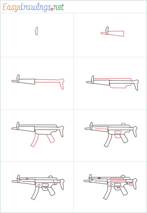 How To Draw Guns Step By - Animalrepair25