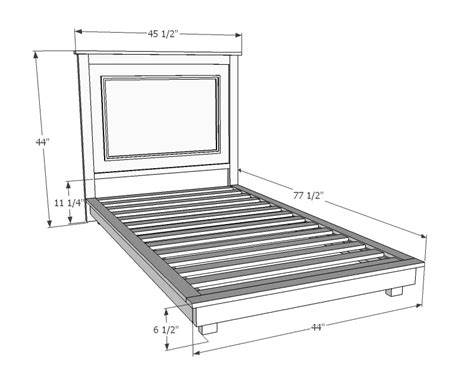 Ana White | Fillman Platform Twin Platform Bed - DIY Projects