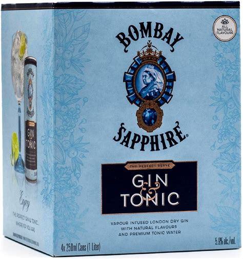 Bombay Sapphire Gin & Tonic 4pk 250ml Can - Legacy Wine and Spirits