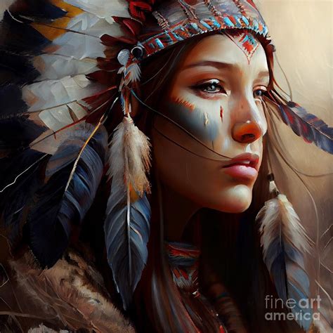 Native American Woman Digital Art by Joshua Barrios - Fine Art America