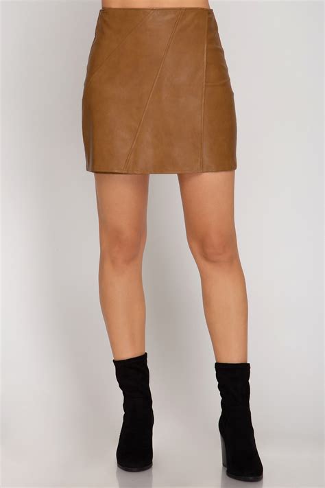 No Introduction Vegan Leather Skirt - Blush Boutique