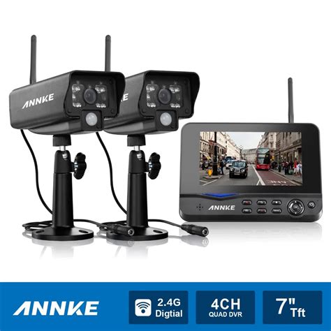 ANNKE 7" TFT LCD DVR 4CH Digital Wireless Monitor wifi CCTV Home ...