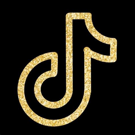 Tiktok Icon- Black and Gold in 2023 | Gold app, Gold phone, Phone themes