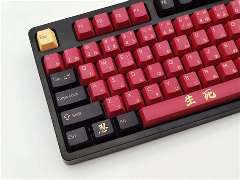 Red Samurai Keycap PBT OEM Keycaps 108 pcs 6.25X Spacbar For Cherry MX Keyboard | eBay