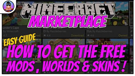 MINECRAFT MARKETPLACE | How to get all the FREE Mods, Worlds & Skins ...