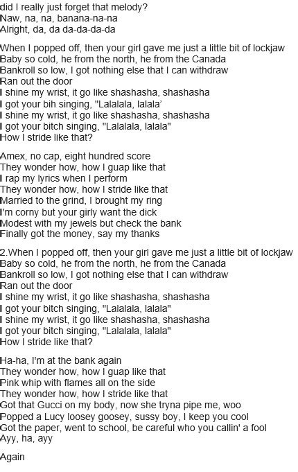 Lalala lyrics