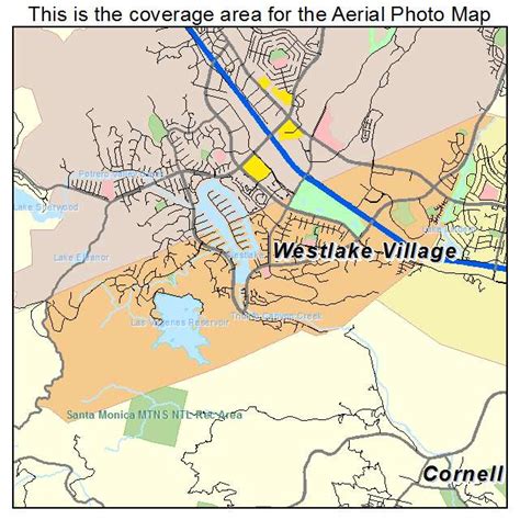 Aerial Photography Map of Westlake Village, CA California