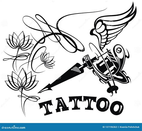 Tattoo Studio Logo Template. Styled Vector Emblems Stock Vector - Illustration of retro ...