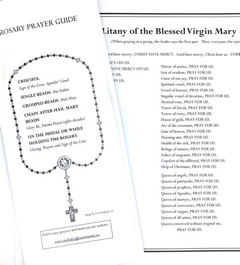 Printable Rosary Prayers | Our Lady of Grace Rosaries