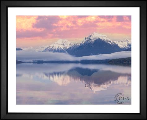 Lake McDonald Winter Reflections Fine Art Print Giclees