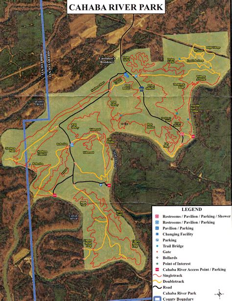 Cahaba River Park Trail Map